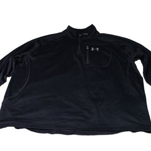 Under Armour Quarter Zip Pullover Sweatshirt Black Coldgear Long Sleeve XL 1934